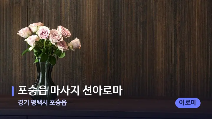 경기 평택시 포승읍 포승읍 마사지 션아로마 — 스파 프런트 공간