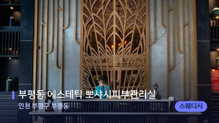 인천 부평구 부평동 부평동 에스테틱 뽀샤시피부관리실 — 스파 프런트 공간