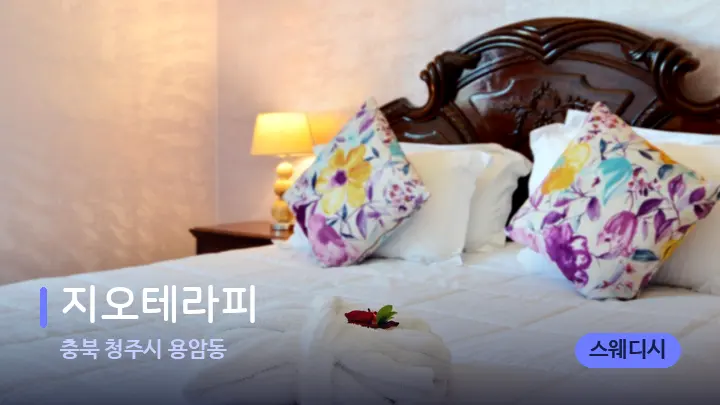 충북 청주시 용암동 지오테라피 — 휴식 분위기의 스파 베드