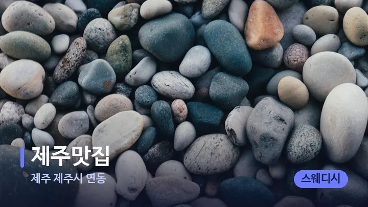 제주 제주시 연동 제주맛집 — 마사지용 스톤