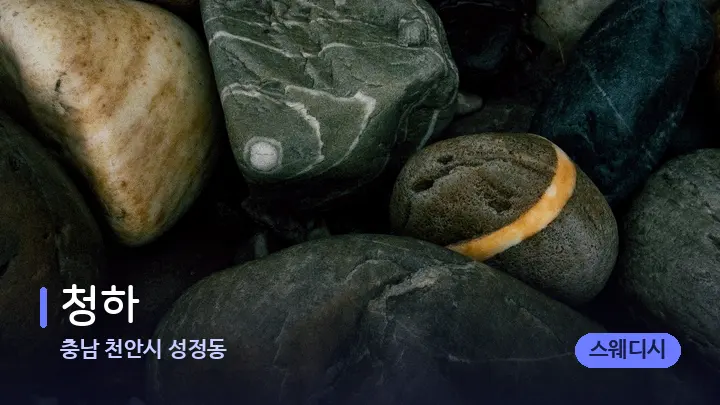 충남 천안시 성정동 청하 — 마사지용 스톤