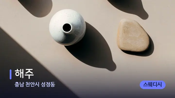 충남 천안시 성정동 해주 — 마사지용 스톤