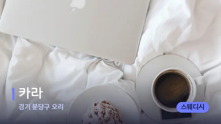 경기 분당구 오리 카라 — 휴식 분위기의 스파 베드