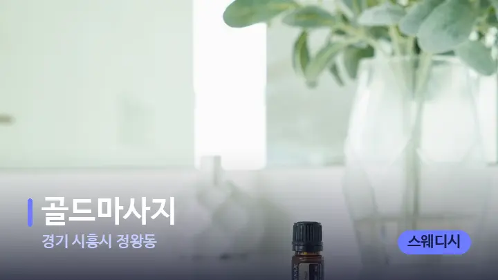 경기 시흥시 정왕동 골드마사지 — 아로마테라피 오일