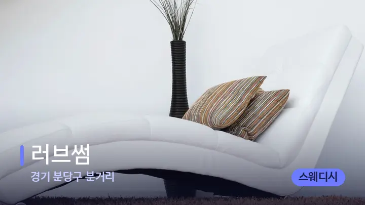 경기 분당구 분거리 러브썸 — 휴식 분위기의 스파 베드