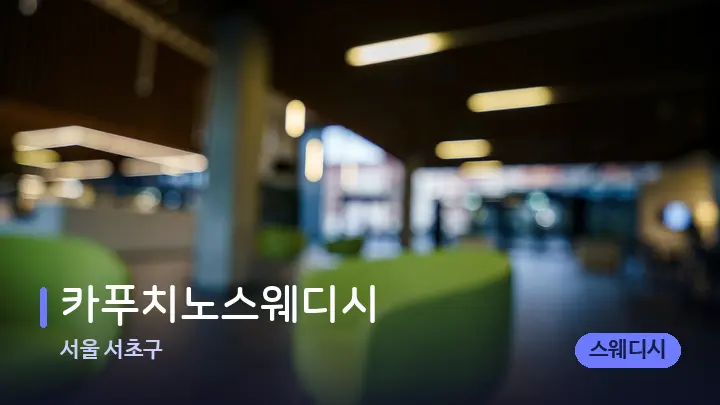 서울 서초구 카푸치노스웨디시 — 스파 프런트 공간