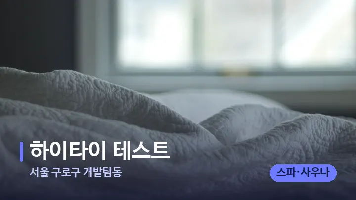 서울 구로구 개발팀동 하이타이 테스트 — 휴식 분위기의 스파 베드