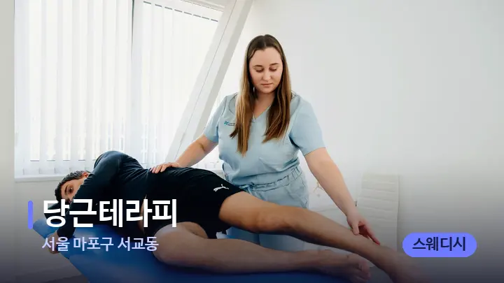 서울 마포구 서교동 당근테라피 — 마사지 베드가 놓인 관리실