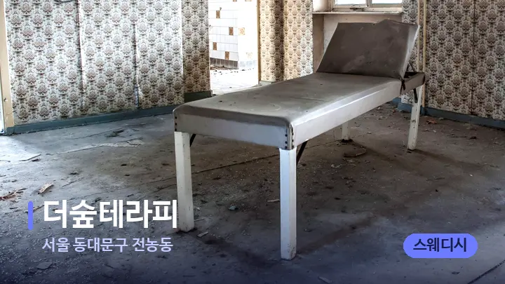 서울 동대문구 전농동 더숲테라피 — 마사지 베드가 놓인 관리실