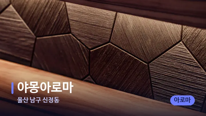 울산 남구 신정동 야몽아로마 — 웰니스 스파 공간